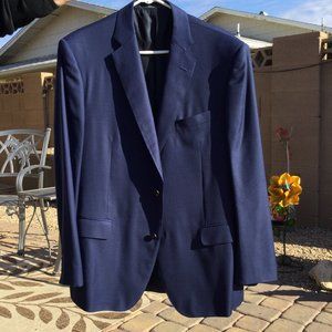 Pal Zileri Italy Blue Wool Blazer Jacket 46R 46 R